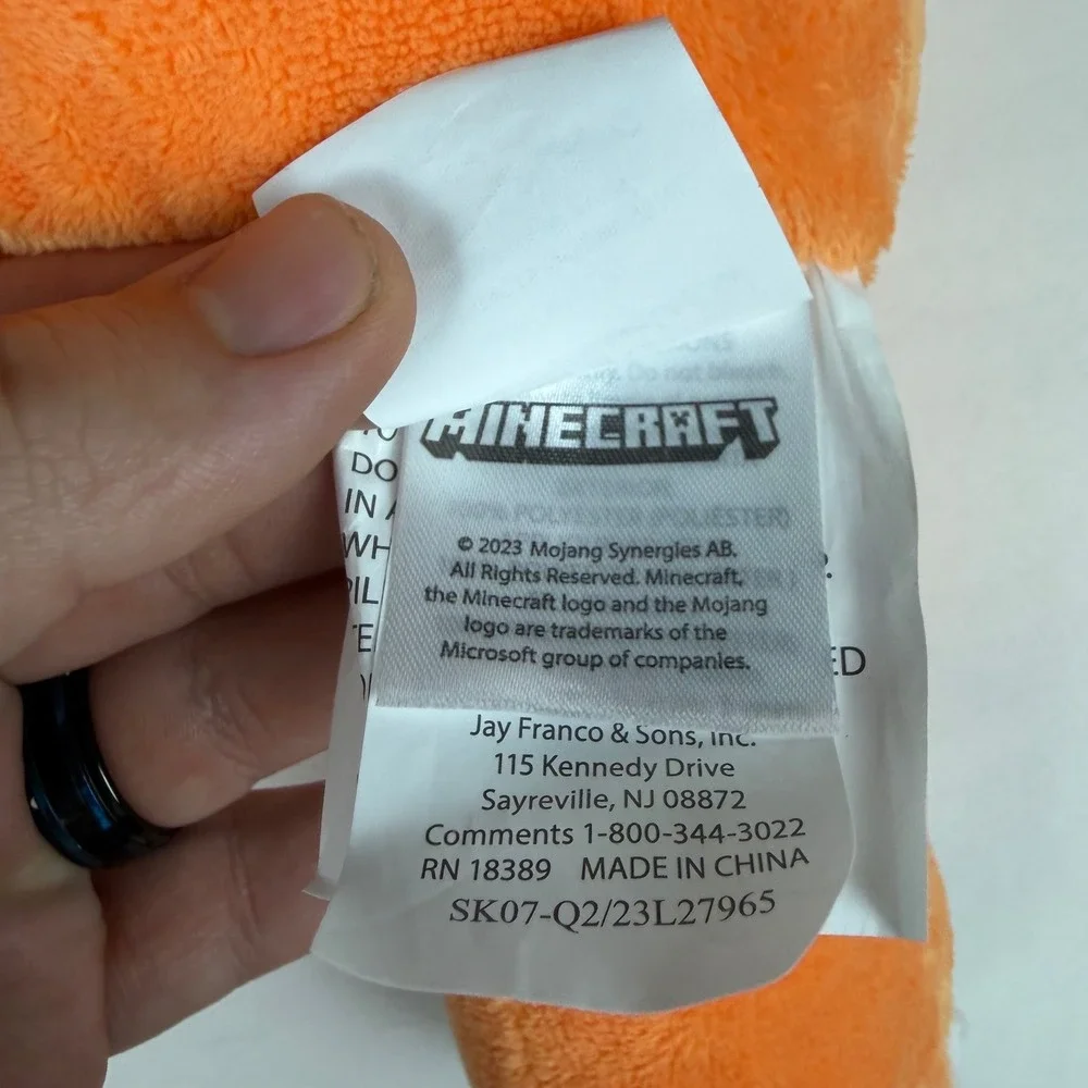 Minecraft Fox Plush Stuffed Animal Jay Franco Mojang Orange 2023 SK07-Q2